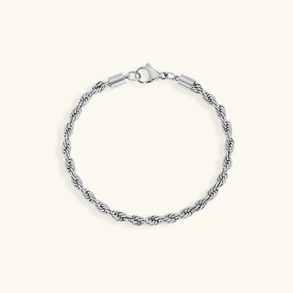 Women's Gold Bracelet 18K Plated Stainless Steel Rope Chain 5