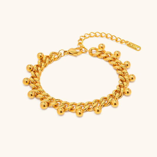 Women's Gold Bracelet 18k Gold Plated Stainless Steel Chain 0