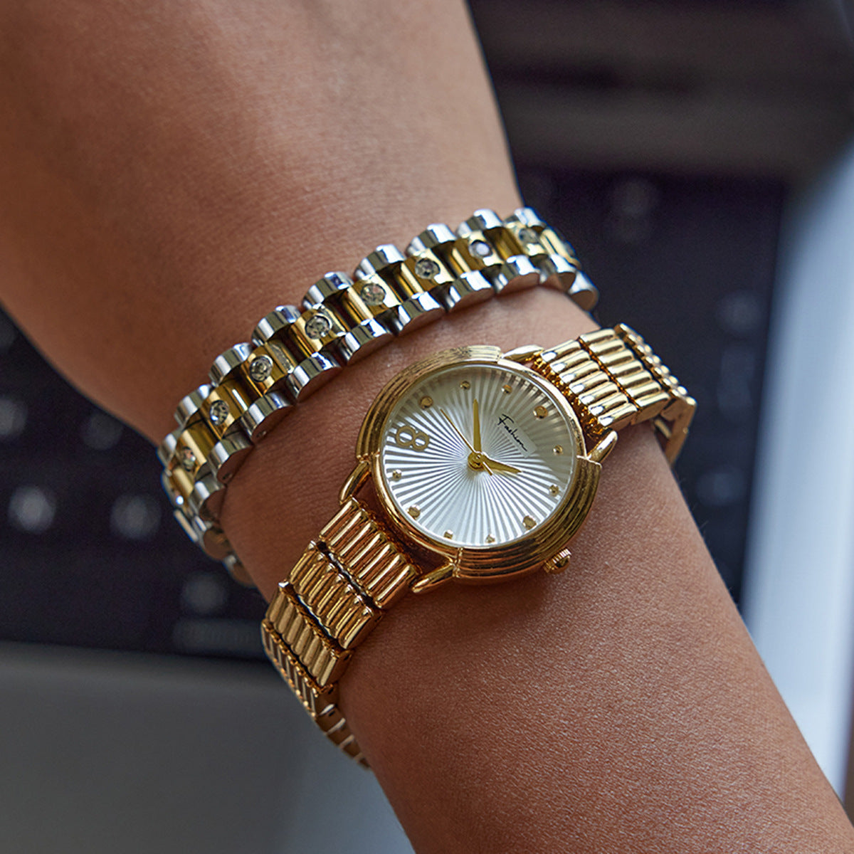 Women's Gold Bracelet 18k Gold Stainless Steel 2