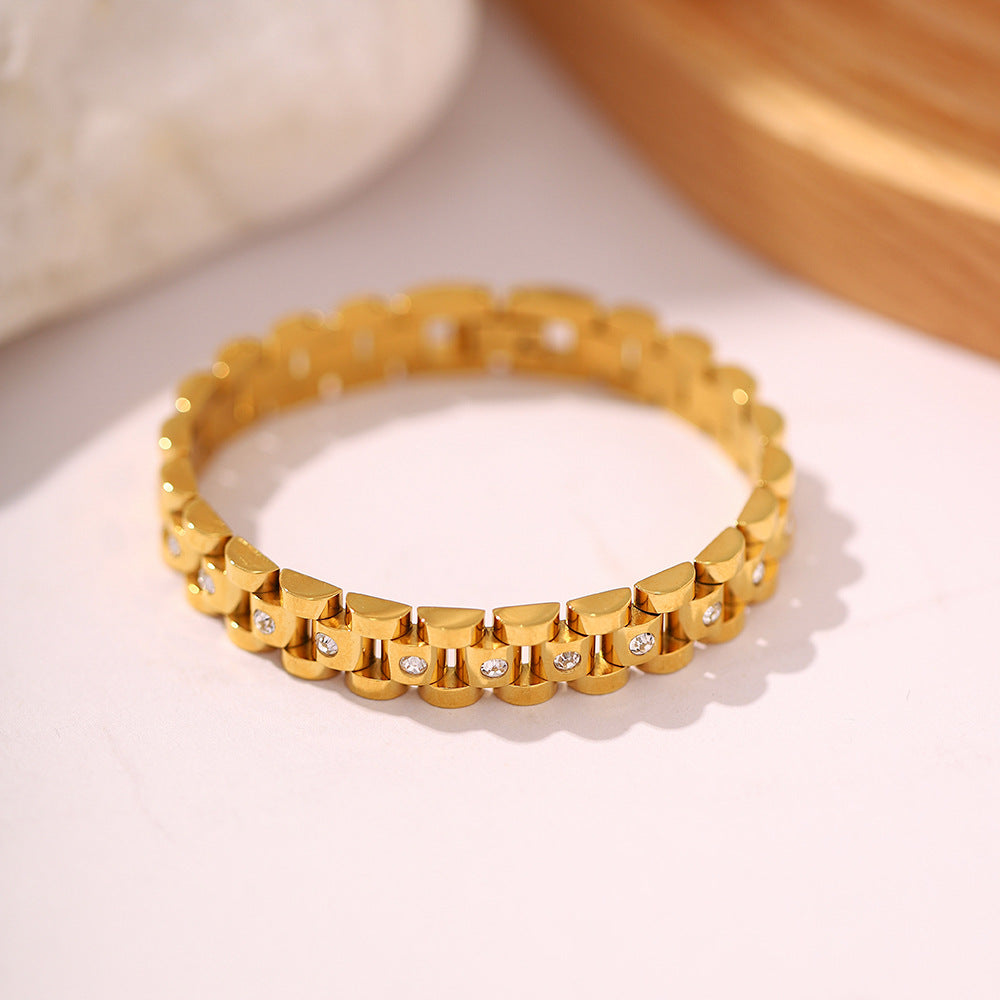 Women's Gold Bracelet 18k Gold Stainless Steel 4