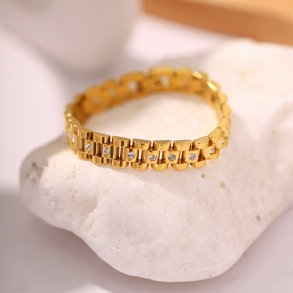 Women's Gold Bracelet 18k Gold Stainless Steel 5