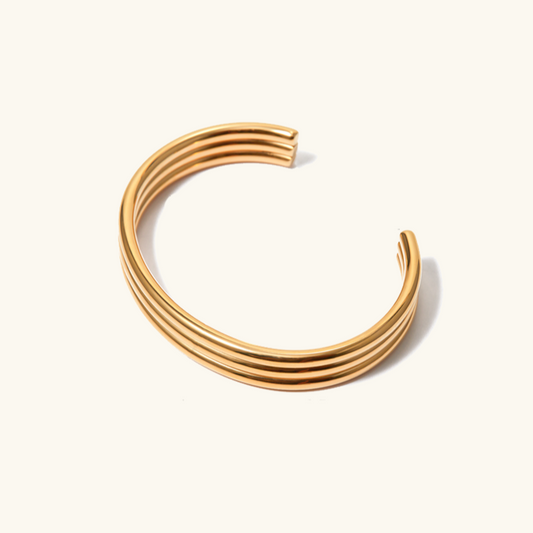 Women's Gold Bracelet 18k Plated Stainless Steel Minimalistic Design 0