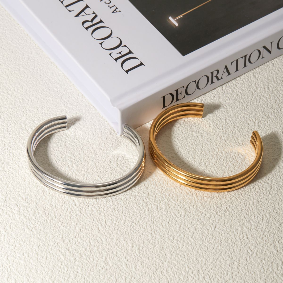Women's Gold Bracelet 18k Plated Stainless Steel Minimalistic Design 5