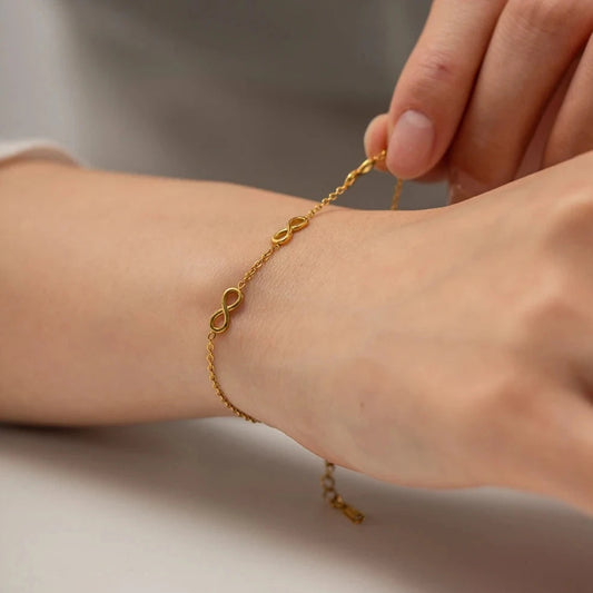 Women's Gold Bracelet 18k Waterproof Stainless Steel 1