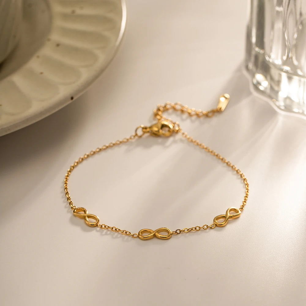 Women's Gold Bracelet 18k Waterproof Stainless Steel 2