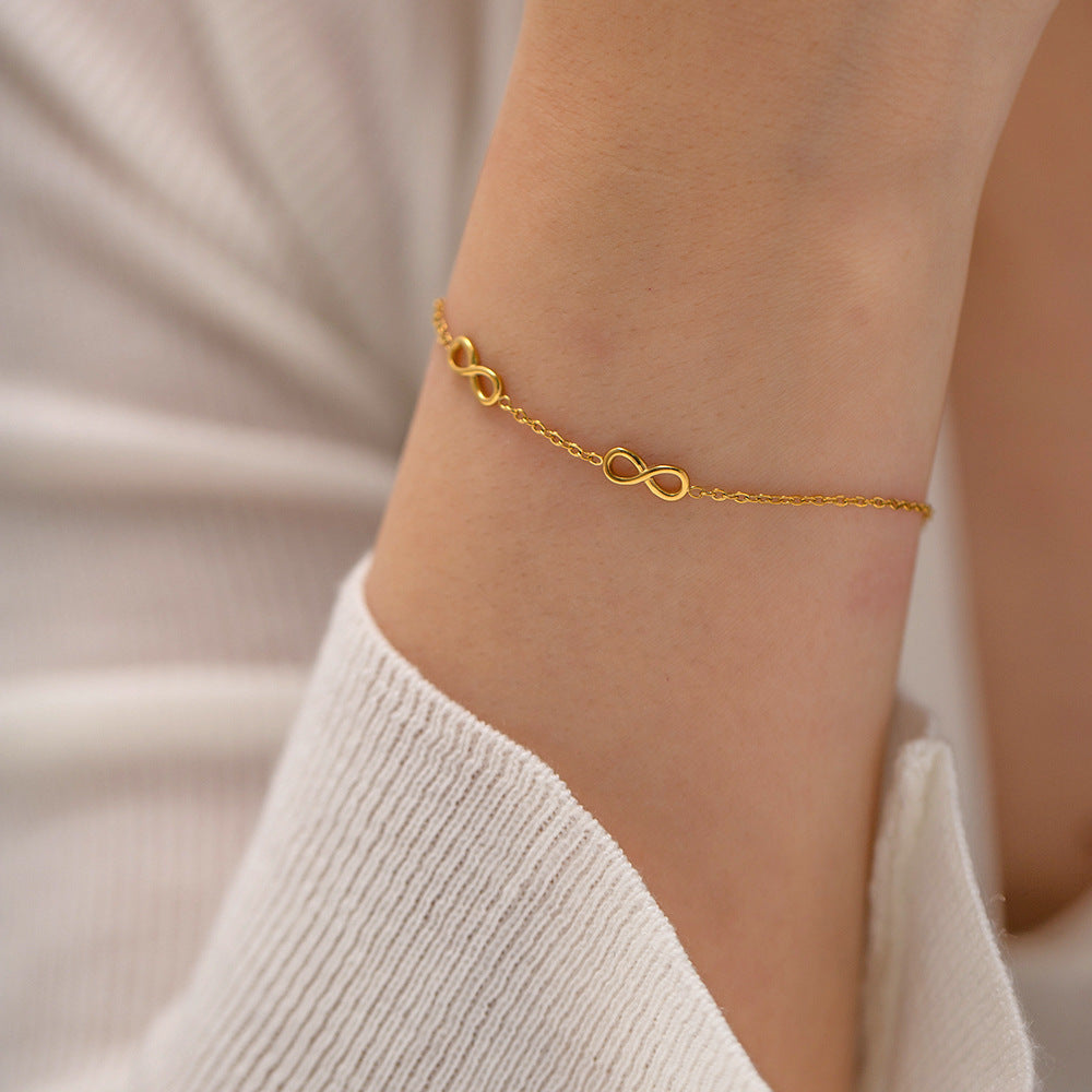 Women's Gold Bracelet 18k Waterproof Stainless Steel 3