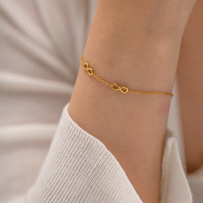 Women's Gold Bracelet 18k Waterproof Stainless Steel 3