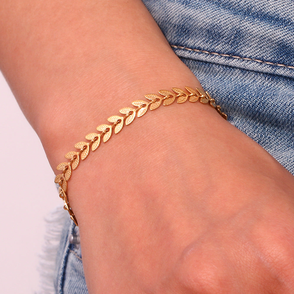 Women's Gold Bracelet 18k Waterproof Stainless Steel for Women 2