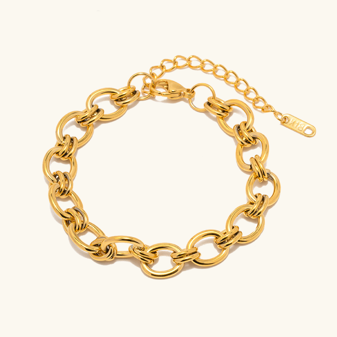 Women's Gold Bracelet Dainty Stainless Steel Waterproof 0