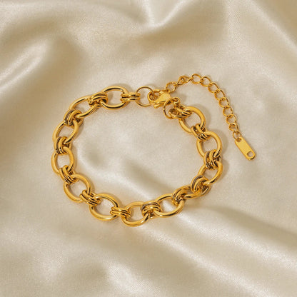 Women's Gold Bracelet Dainty Stainless Steel Waterproof 2