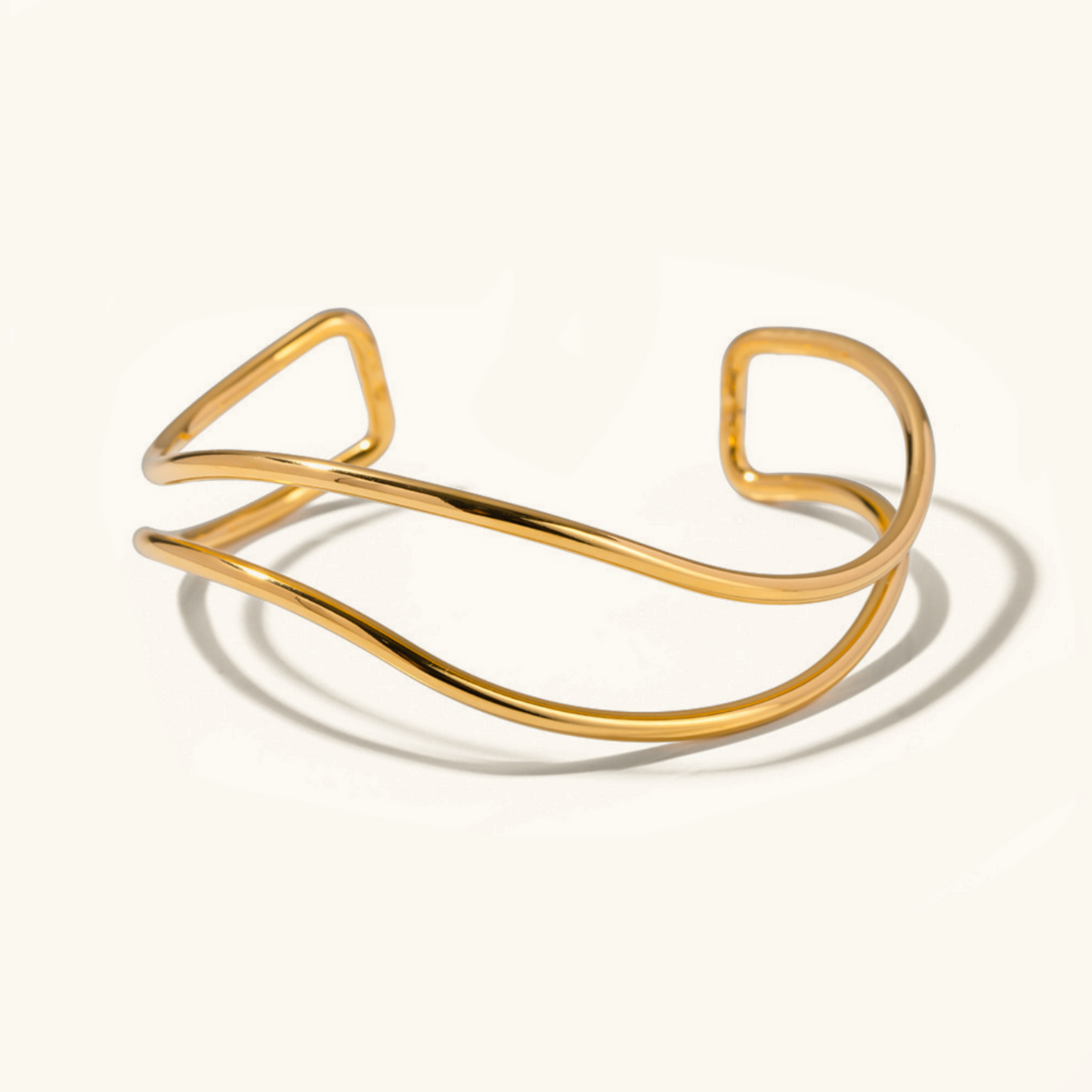 Women's Gold Bracelet Intertwined Design Stainless Steel 0