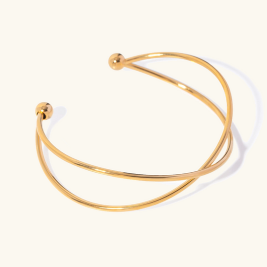 Women's Gold Bracelet Open-Ended Stainless Steel 0