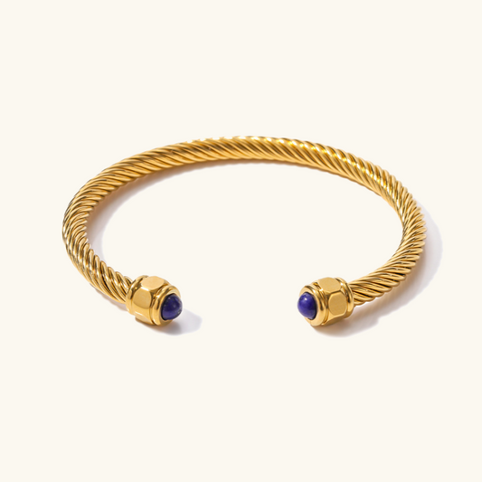 Women's Gold Bracelet Stainless Steel 18k Gold Gemstone Accents 1