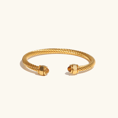 Women's Gold Bracelet Stainless Steel 18k Gold Gemstone Accents 4