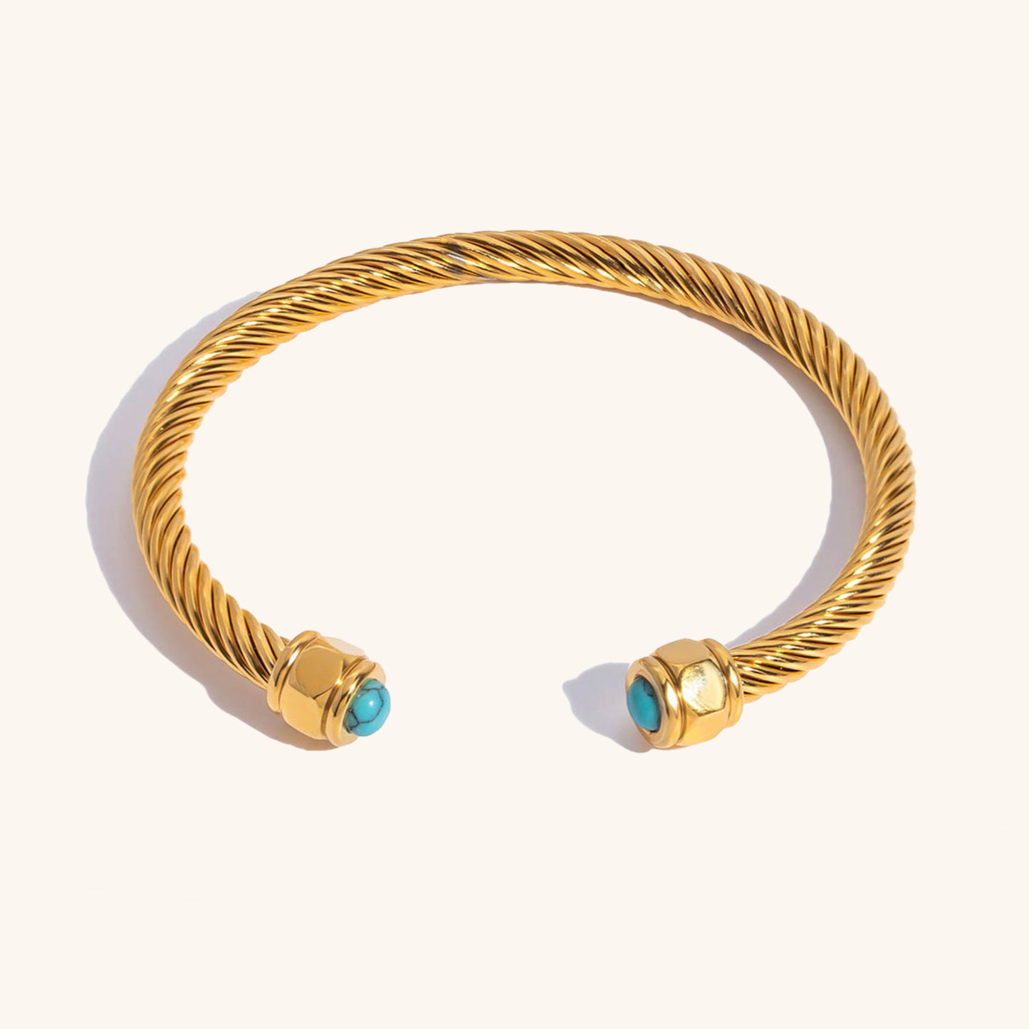Women's Gold Bracelet Stainless Steel 18k Gold Gemstone Accents 5