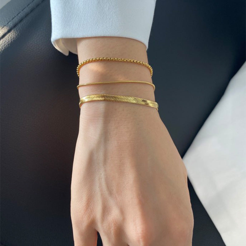 Women's Gold Bracelet Waterproof 18k Gold Stainless Steel 4