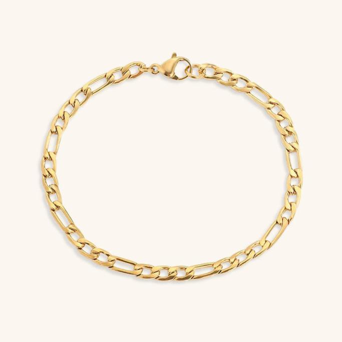 Women's Gold Chain Bracelet Stainless Steel-Plated 14k Gold 0