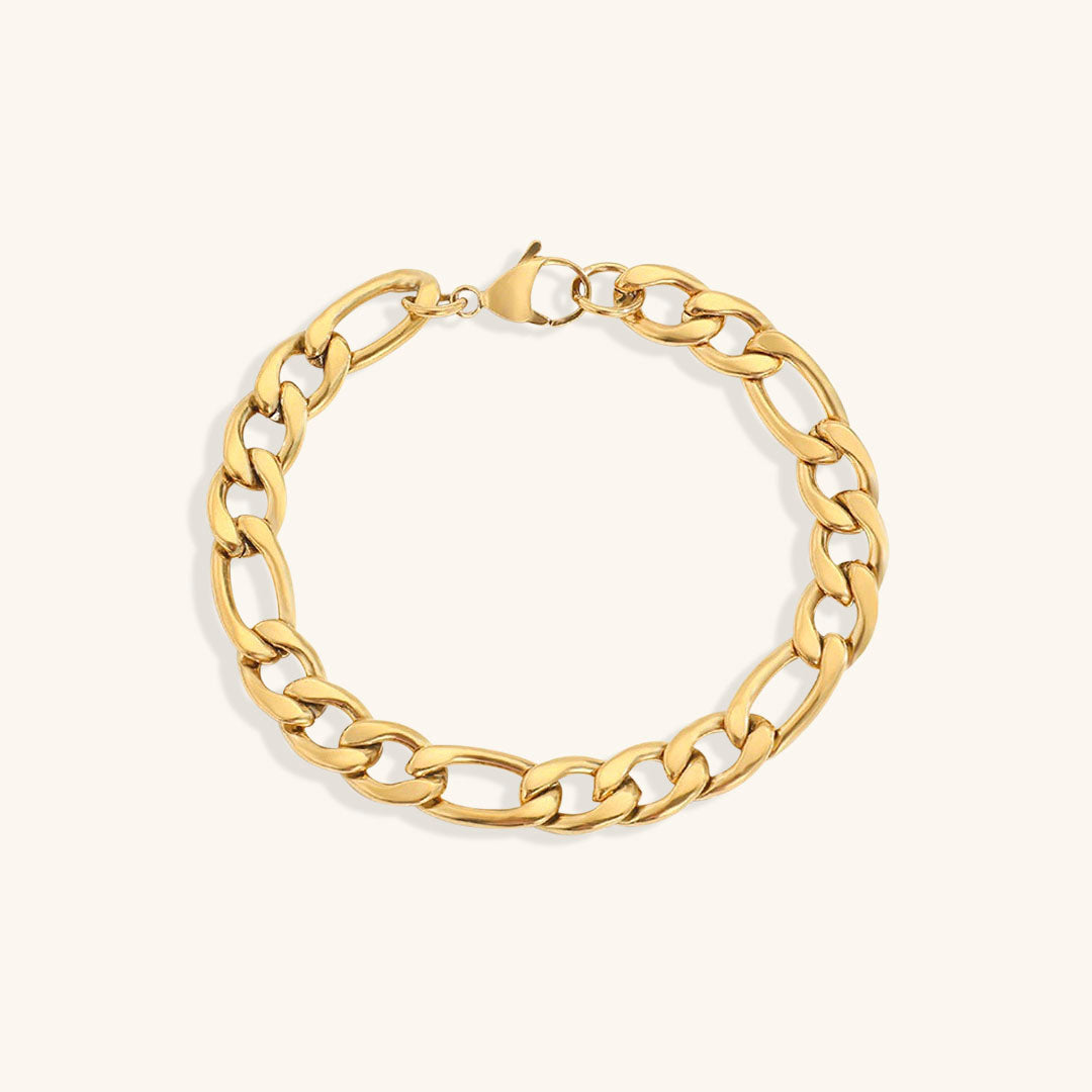Women's Gold Chain Bracelet Stainless Steel-Plated 14k Gold 12