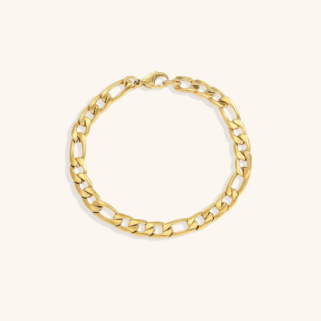 Women's Gold Chain Bracelet Stainless Steel-Plated 14k Gold 14
