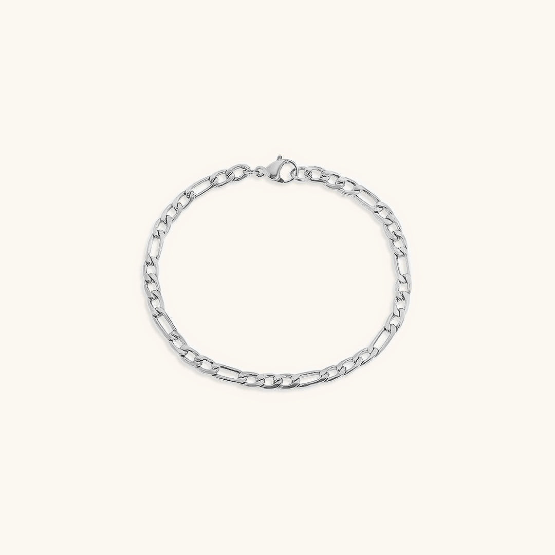 Women's Gold Chain Bracelet Stainless Steel-Plated 14k Gold 17