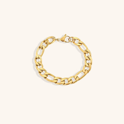 Women's Gold Chain Bracelet Stainless Steel-Plated 14k Gold 19