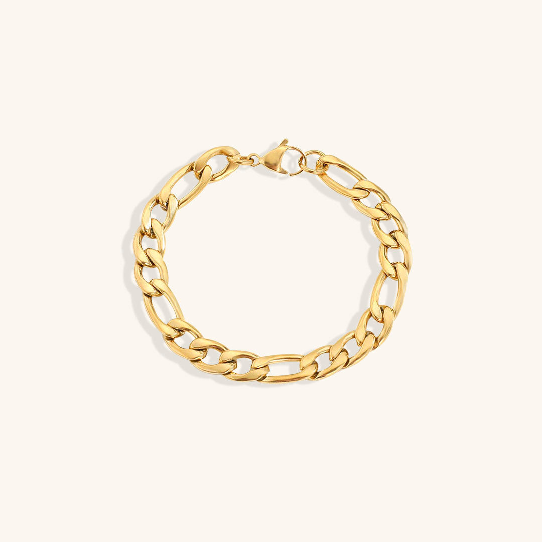 Women's Gold Chain Bracelet Stainless Steel-Plated 14k Gold 20