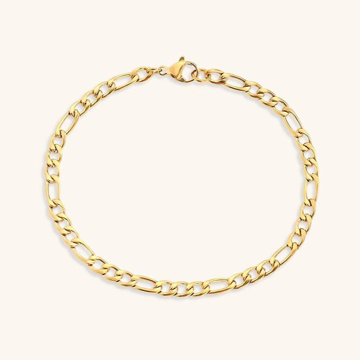 Women's Gold Chain Bracelet Stainless Steel-Plated 14k Gold 5