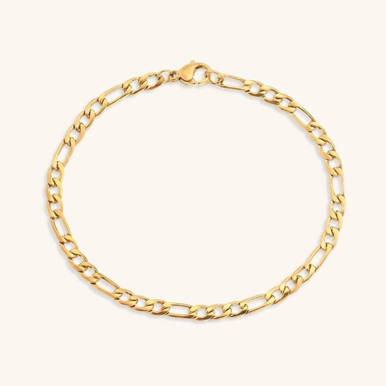 Women's Gold Chain Bracelet Stainless Steel-Plated 14k Gold 6