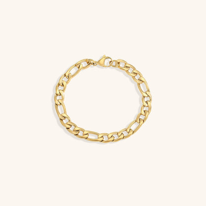Women's Gold Chain Bracelet Stainless Steel-Plated 14k Gold 7