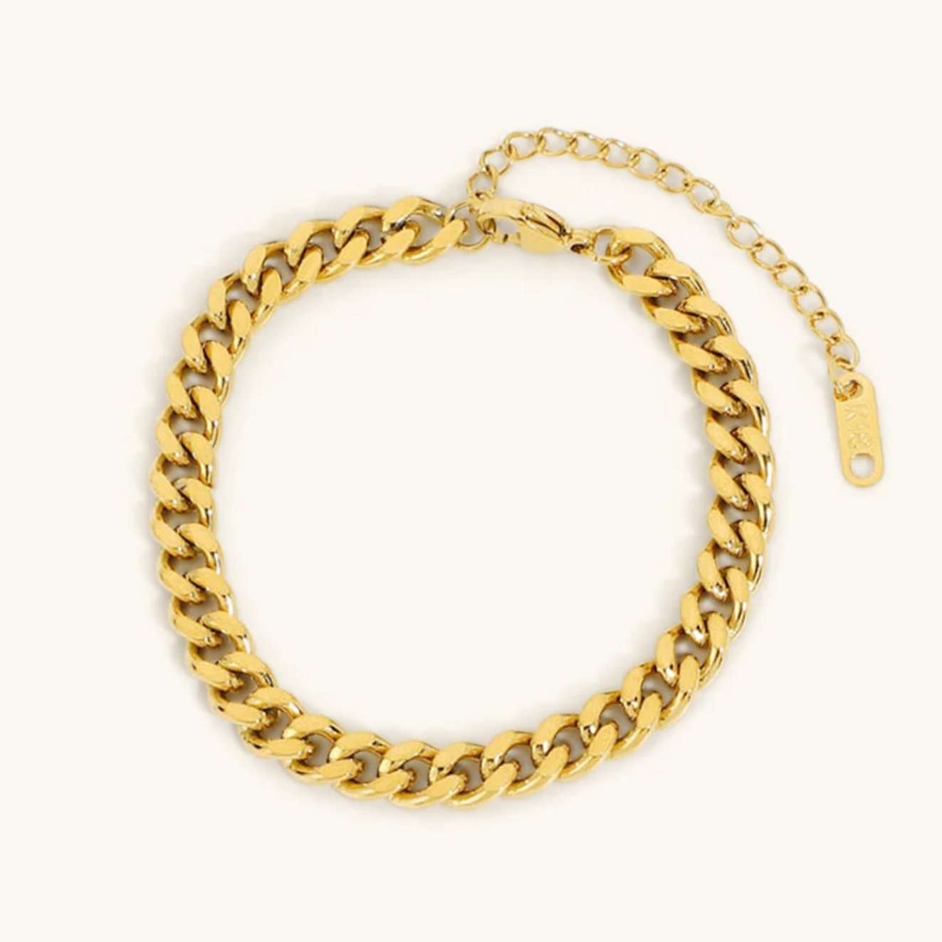 Women's Gold Chain Bracelet Stainless Steel-Plated 18k Gold 0