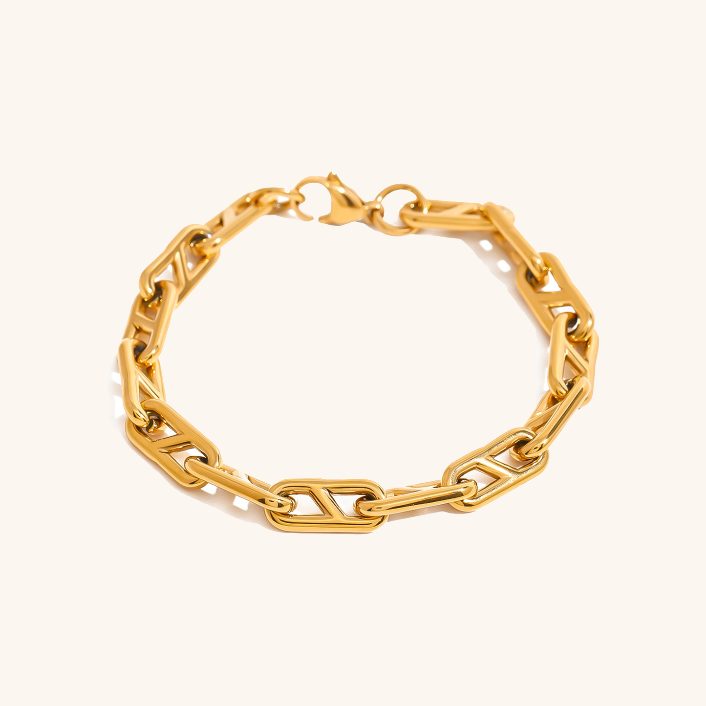Women's Gold Chain Bracelet Stainless Steel 18k Gold 0