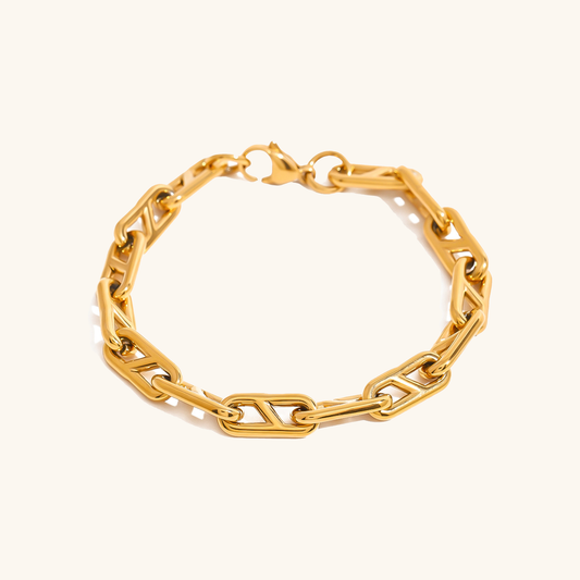 Women's Gold Chain Bracelet Stainless Steel 18k Gold 0