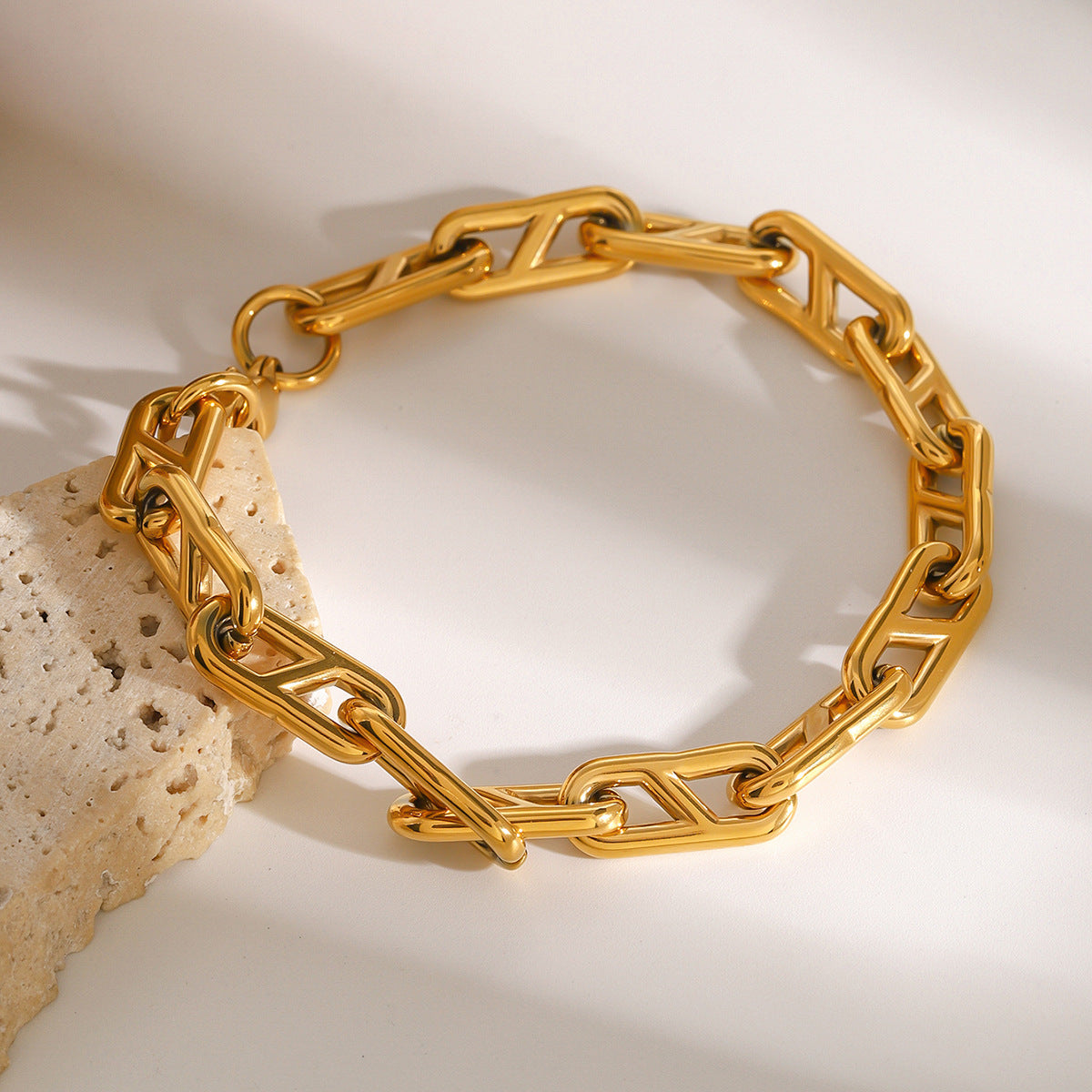 Women's Gold Chain Bracelet Stainless Steel 18k Gold 2
