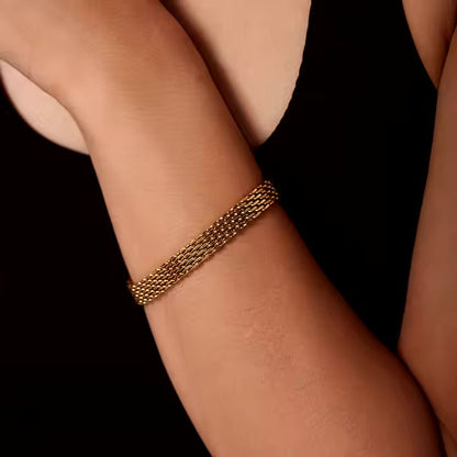 Women's Gold Chain Bracelet Stainless Steel 18k Gold 2