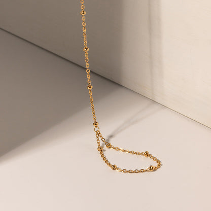 Women's Gold Chain Bracelet Stainless Steel 18k Gold 7