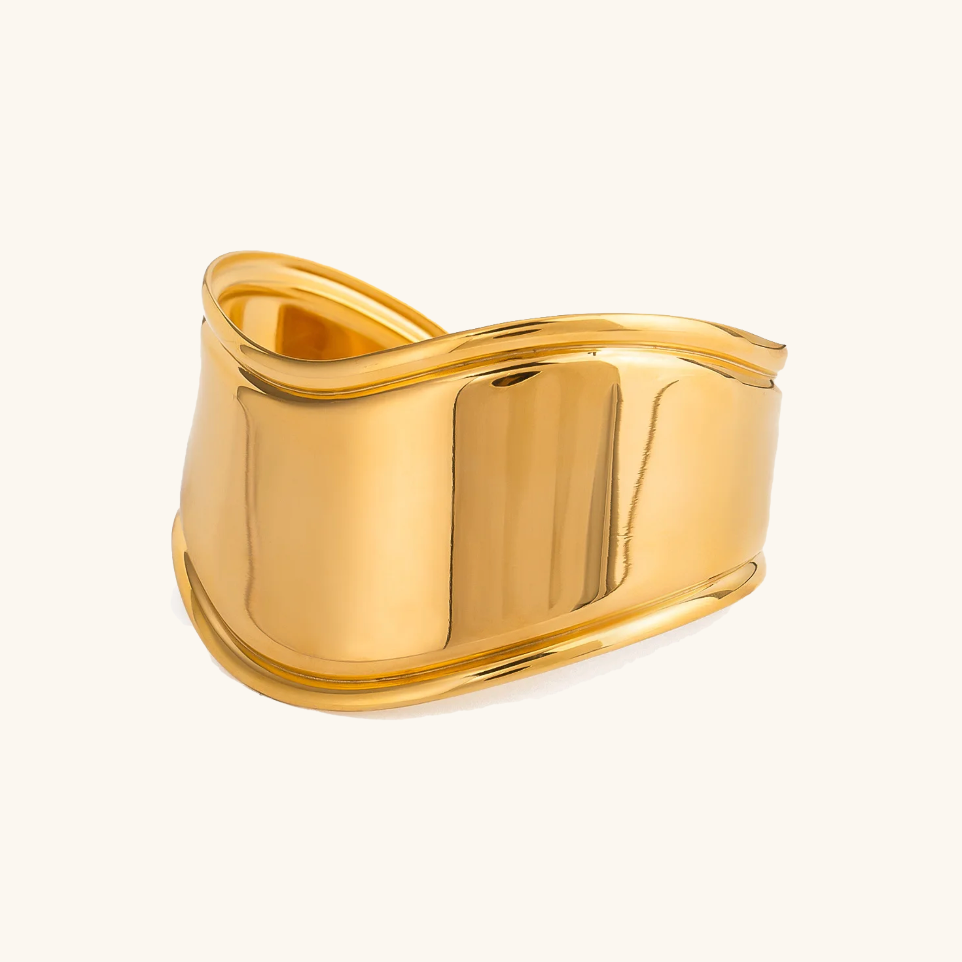 Women's Gold Cuff Bracelet Stainless Steel 18k Gold 0