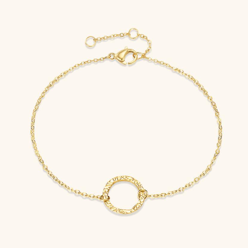 Women's Gold Hoop Bracelet Stainless Steel-Plated 14k Gold 0