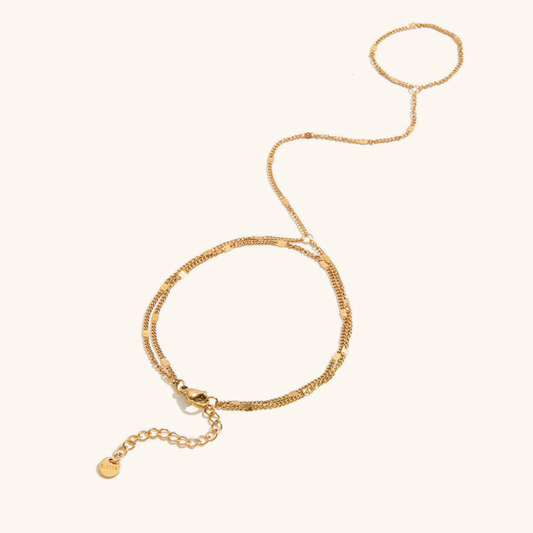 Women's Hand Chain Gold Stainless Steel 0
