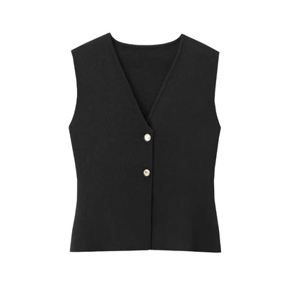 Women's Knitted Sleeveless Vest Top and Maxi Skirt Set 8