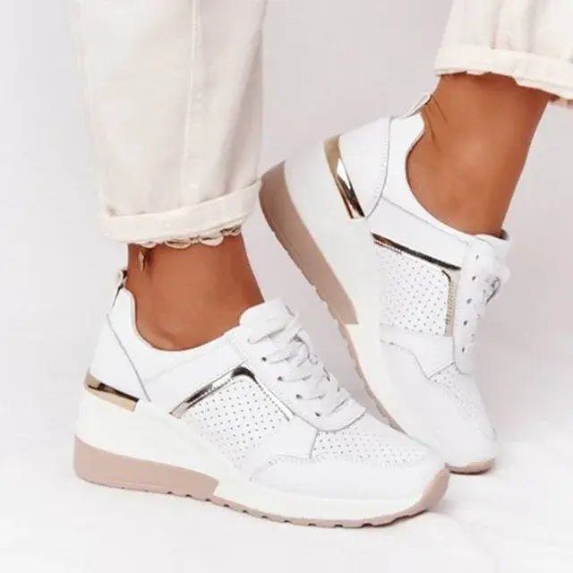 Women's Lace-Up Sneakers with Cushioned Sole – Breathable Mesh and Suede Casual Footwear 4