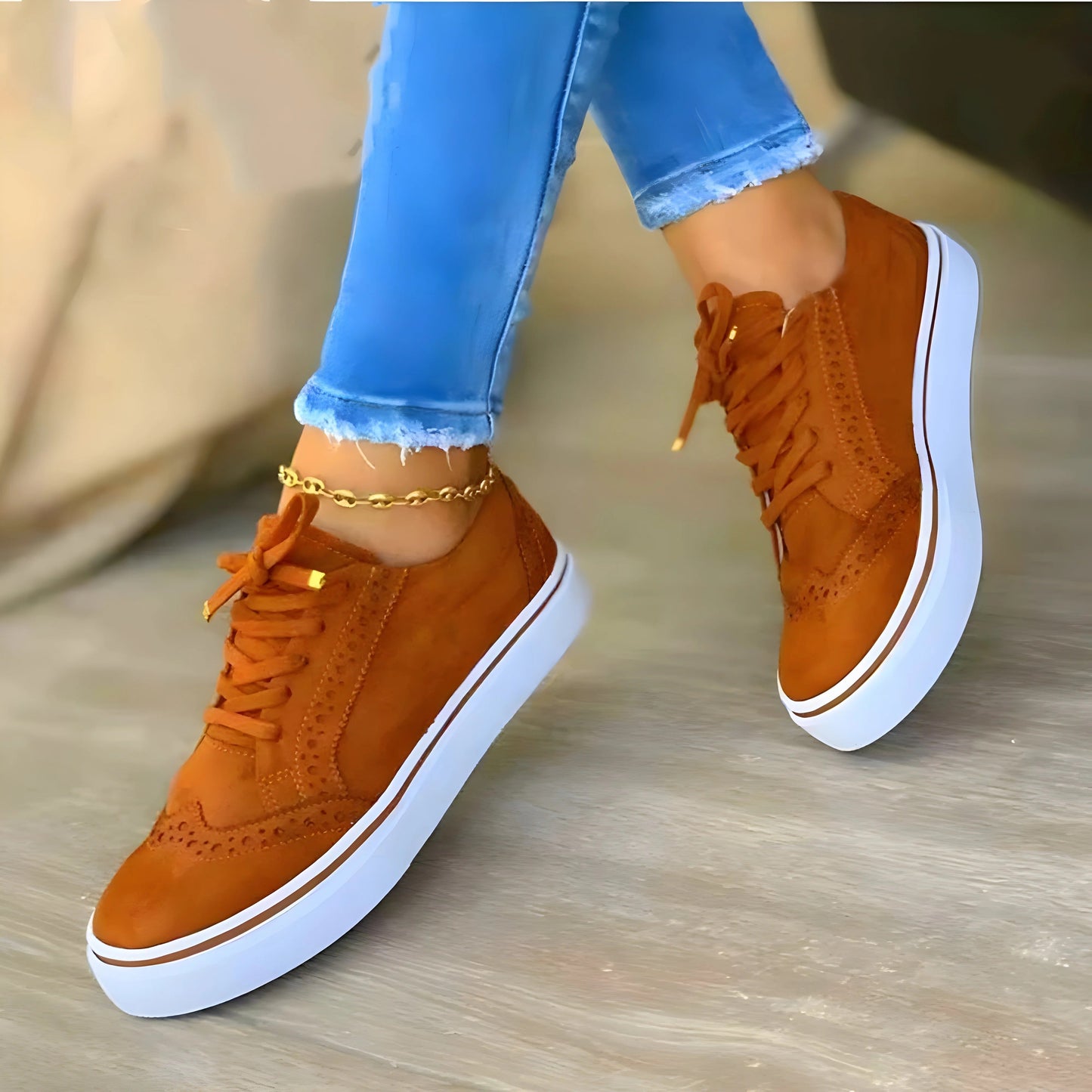 Women's Lace-Up Sneakers with Supportive Fit and Platform Sole for Casual Comfort 2