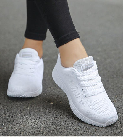 Women's Lightweight Breathable Slip-On Sneakers – Comfortable White Sneakers for Casual Wear and All-Day Support 8