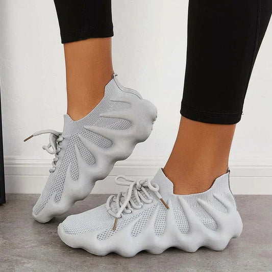 Women's Lightweight Breathable Sneakers with Cushioned Sole and Lace-Up Design 0
