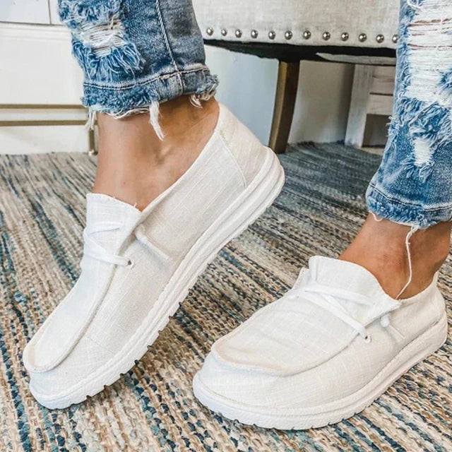 Women’s Lightweight Lace-Up Shoes with Cushioned Sole – Breathable Canvas for Casual Wear 2