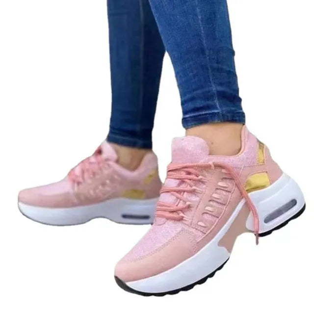 Women's Lightweight Lace-Up Sneakers – Breathable Casual Shoes for Everyday Comfort 2