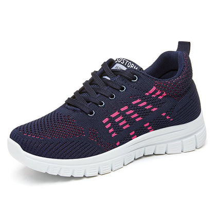 Women's Lightweight Lace-Up Sneakers with Breathable Knit and Cushioned Sole 5