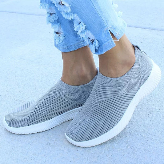 Women's Lightweight Slip-On Sneakers with Breathable Knit Upper for Casual Comfort 0