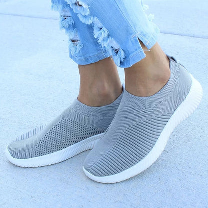 Women's Lightweight Slip-On Sneakers with Breathable Knit Upper for Casual Comfort 2