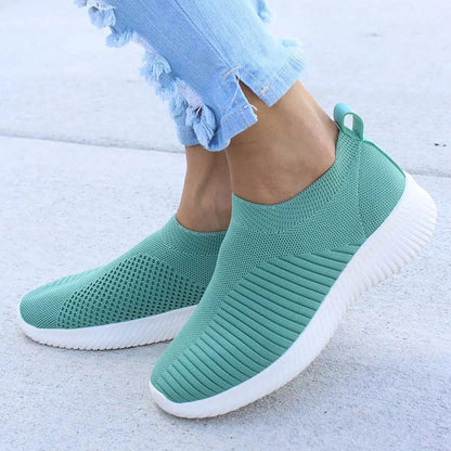 Women's Lightweight Slip-On Sneakers with Breathable Knit Upper for Casual Comfort 6