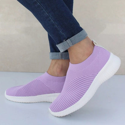 Women's Lightweight Slip-On Sneakers with Breathable Knit Upper for Casual Comfort 8